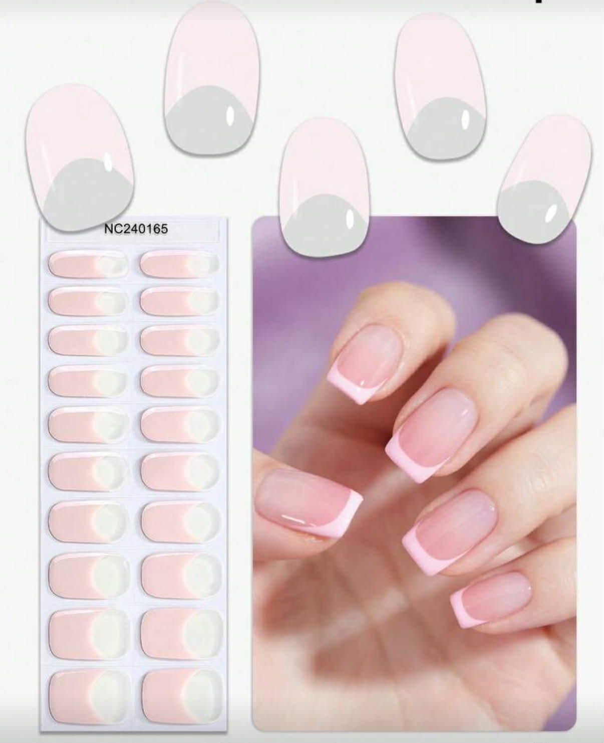 SemiNails WRAPS™ - Hybrydowe Naklejki Na Paznokcie Pink French