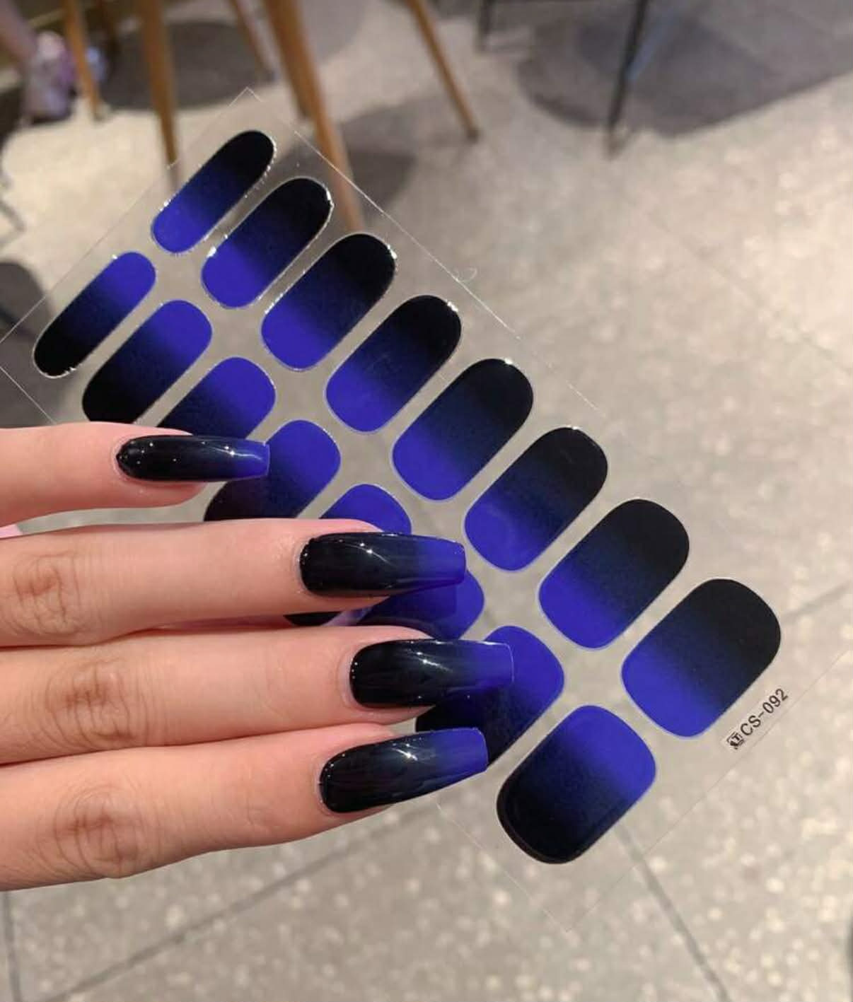 SemiNails WRAPS™ - Hybrydowe Naklejki Na Paznokcie Ombre Dark Blue