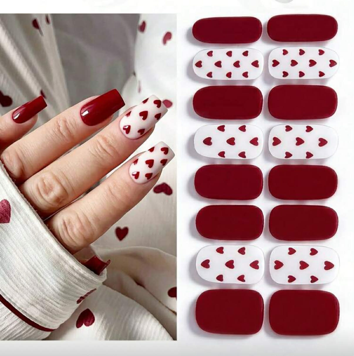 SemiNails WRAPS™ - Hybrydowe Naklejki Na Paznokcie Valentine's Day