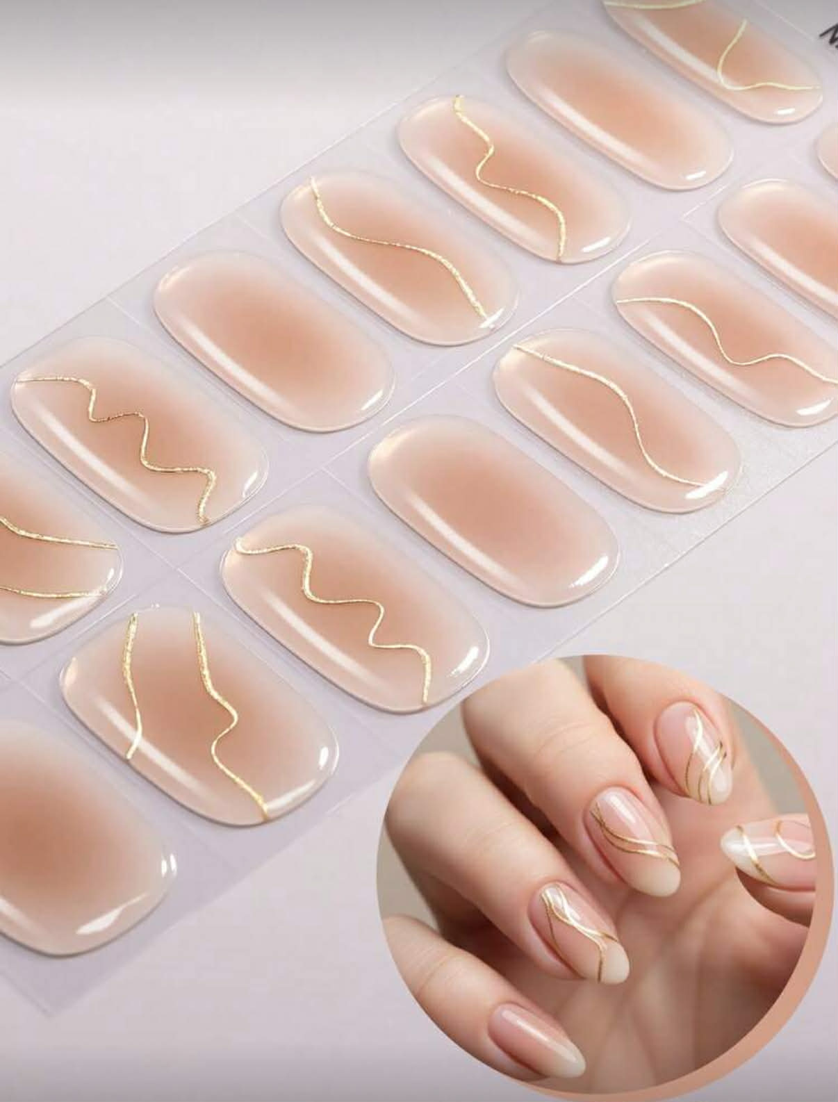 SemiNails WRAPS™  - Hybrydowe Naklejki Na Paznokcie Nude Mousse