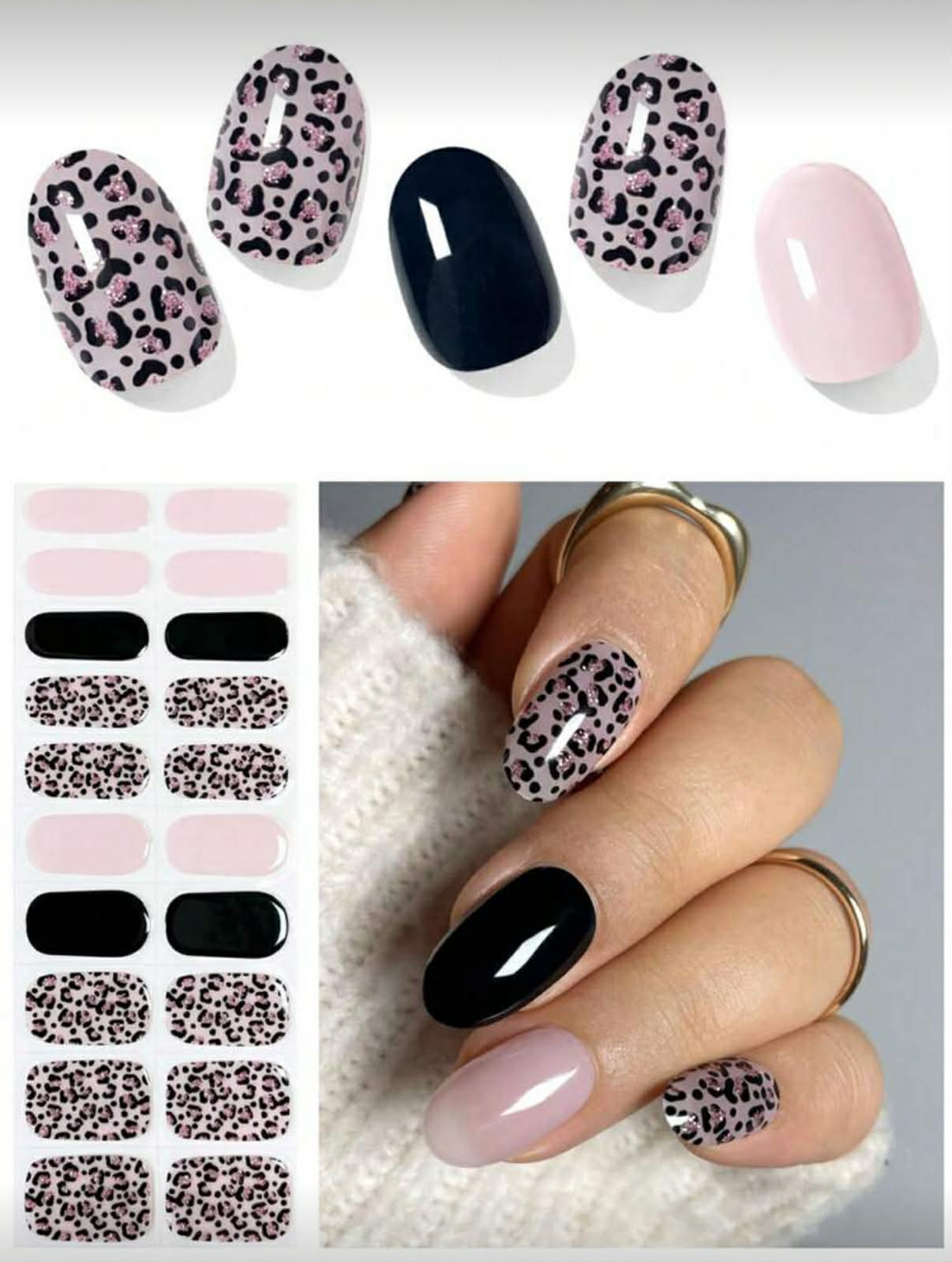 SemiNails WRAPS™  - Hybrydowe Naklejki Na Paznokcie Black Wild