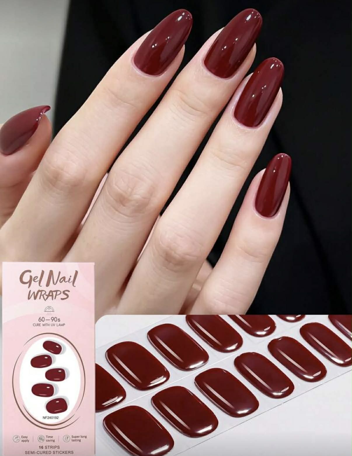 SemiNails WRAPS™  - Hybrydowe Naklejki Na Paznokcie Redwood