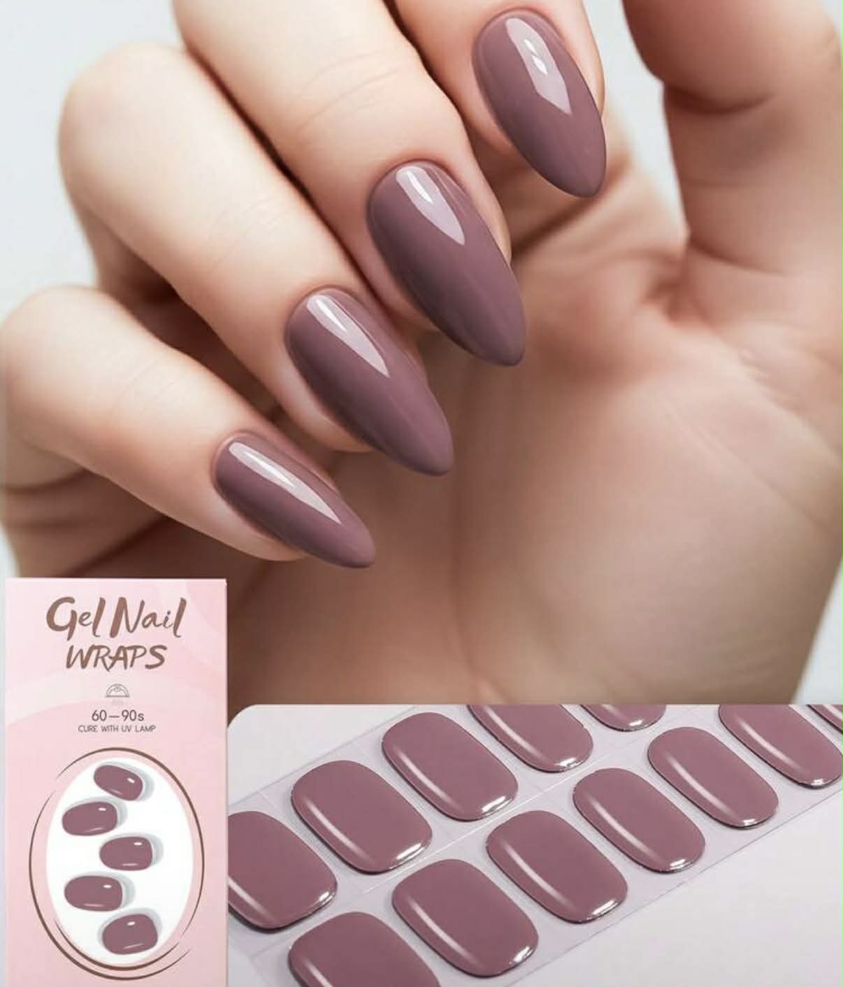 SemiNails WRAPS™  - Hybrydowe Naklejki Na Paznokcie Powder Pink