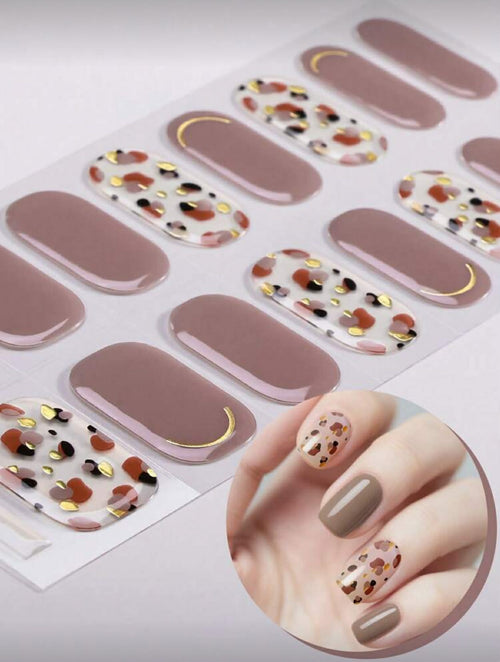 SemiNails WRAPS™  - Hybrydowe Naklejki Na Paznokci Mocha Mousse