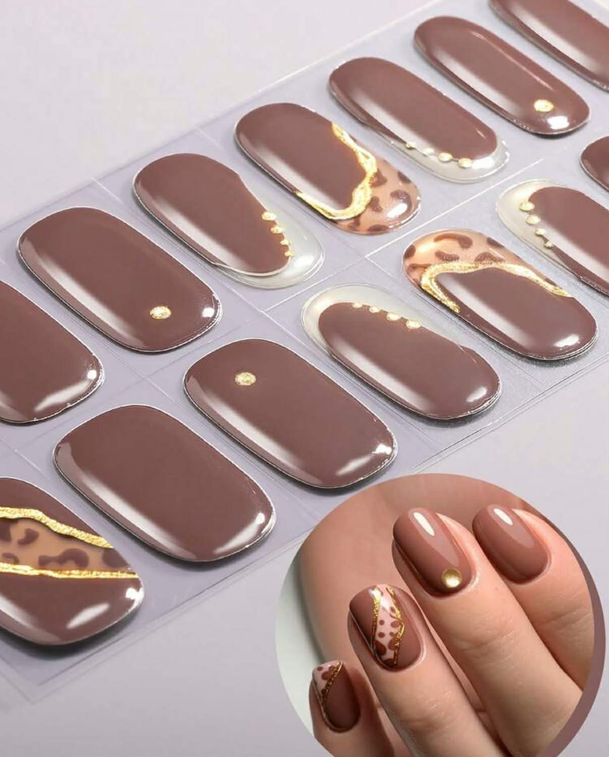 SemiNails WRAPS™  - Hybrydowe Naklejki Na Paznokci Latte Mousse