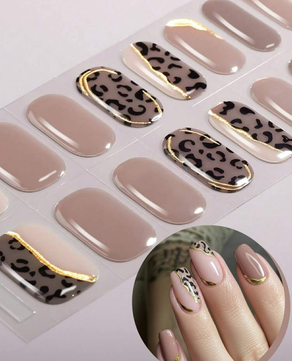 SemiNails WRAPS™  - Hybrydowe Naklejki Na Paznokci Gold Wild